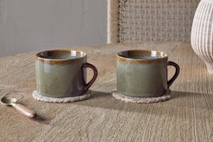 nkuku Naav Mugs Set Of 2 | Tableware | Blue | Large ()