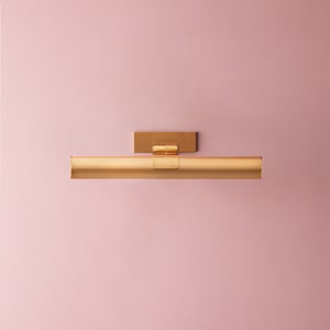 Smaller Seurat rechargeable picture light in antique brass