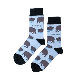 Save the Hippos Bamboo Socks | UK Adult 4-7
