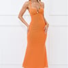 Game Changer Mesh Maxi Dress Orange