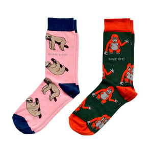 Tree Top Bundle of 2 Bamboo Sock Set | UK Adult 7-11