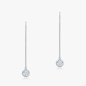 Dangle Diamond Earrings - 1.00 CT