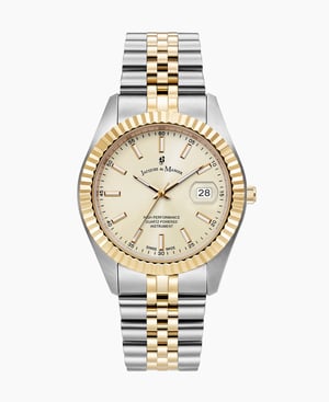 Inspiration Business 40mm Three-hands Date Two-tone Champagne dial Stainless steel swiss watch - 40 mm