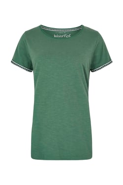 Weird Fish Teya Organic Cotton T-Shirt Dark Jade Size 10