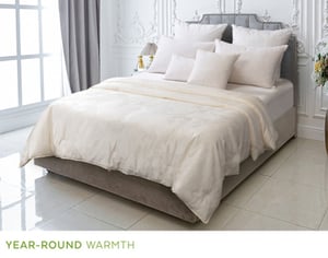 QE Home Fortuna Mulberry Silk Duvet, OEKO-TEX® Certified, Queen