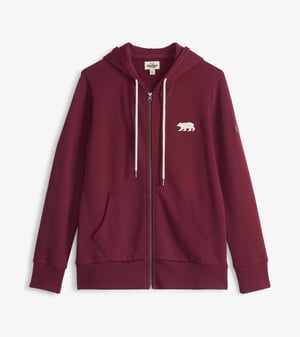 Maroon Bear Heritage Women's Full Zip Hoodie