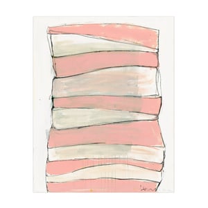 Summer Stripes Peach Art Print