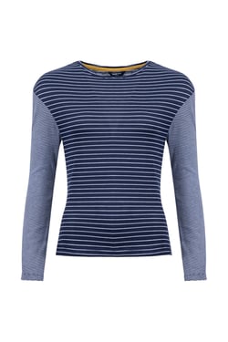 Weird Fish Calfee Striped Long Sleeve T-Shirt Navy Size 8