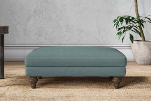 nkuku Marri Dining Footstool | Make To Order | Medium | Recycled Cotton Airforce