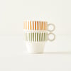 Stripe Ceramic Espresso Cup (Set of 2)