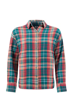 Weird Fish Lynsky Brushed Check Shirt Cedar Green Size 8