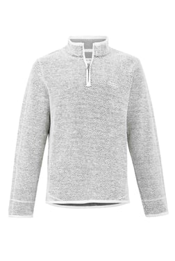 Weird Fish Stern 1/4 Zip Eco Macaroni Sweatshirt Ecru Size 5XL