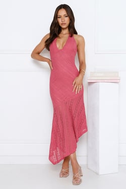 Soft Sonata Halter Maxi Dress Rose