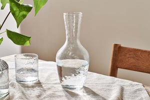 nkuku Yala Hammered Jug | Glassware | One Size | Clear