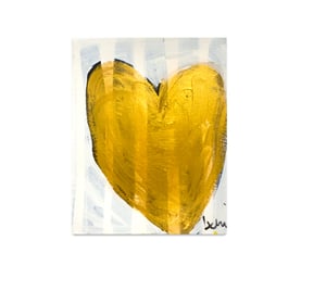 Mini Heart in Gold Original Painting