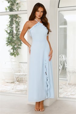 Love Potion Halter Maxi Dress Blue