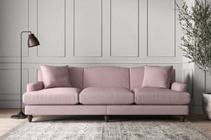 nkuku Deni Sofa | Make To Order | Super Grand | Recycled Cotton Lavender