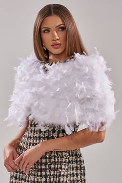 AKIRA Trudy Feather Wrap