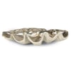 Clam Ambered Silver Leaf Bowl