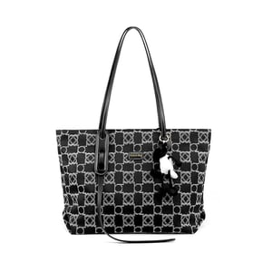 Jeulia Monogram Oversized Tote Bag Shopping Bag Large Handbag