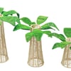 Green Palm Handwoven Iraca Candle Stand - Large
