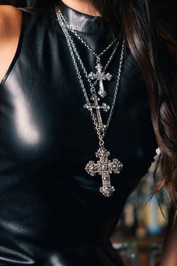 AKIRA Cross My Heart Necklace