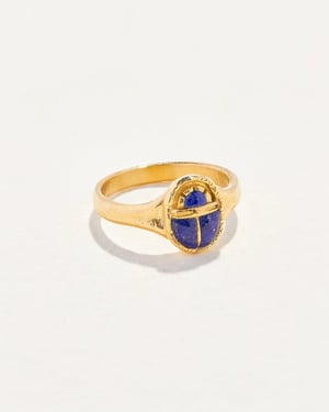 Inlay Scarab Ring - 8