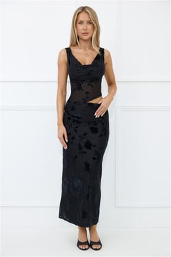 Garden Grove Maxi Skirt Black