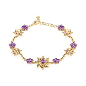 Jeulia Fashion Purple Stone Gold Sunflower Bracelet