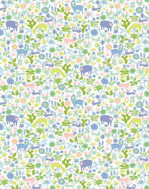 Menagerie' Wallpaper by Tea Collection - Blush - Traditional / 27 in. x 27 ft.