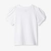 Girls White Twisted Sleeve Tee