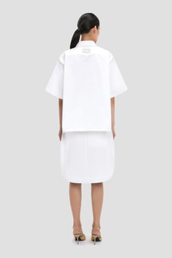 Victoria Beckham Trapeze Shirt In Optic White - M-L - Womens