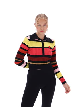 Lar Zip Up Long Sleeved Top - 4XL