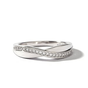 Jeulia Stylish Crossover Sterling Silver Women's Band