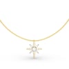 Jeulia Two Tone Star Sterling Silver Necklace