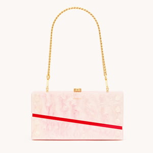 Hammitt Soiree Clutch Carrara Blush Brushed Gold Med
