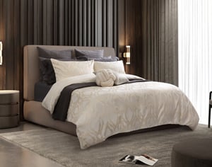 QE Home Trocadero Duvet Cover, Cotton, Geometric, Gold, Super King