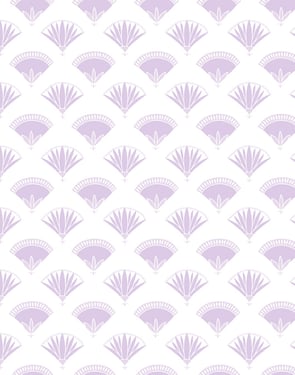 Lotus Papyrus' Wallpaper by Tea Collection - Lavender - Traditional / 27 in. x 27 ft.