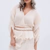 AKIRA Ruffle Heaven Blouse | Size XL