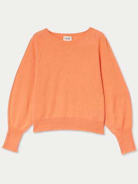 Women's Relaxed Cashmere Sweater - L / melon / WK1063D-0699/0000