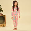 Kids Pink Polar Bears Pajama Set