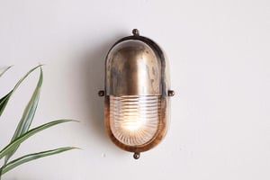 nkuku Denaya Outdoor Wall Lamp | Lights | One Size | Antique Brass
