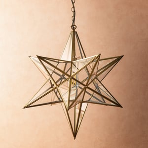 Giant Stella pendant light in clear glass