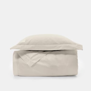 Signature Duvet Set Twin XL Moscato Beige Grand Hotel Percale , Luxury Organic Bedding and Sheet Sets , PROSSIONI