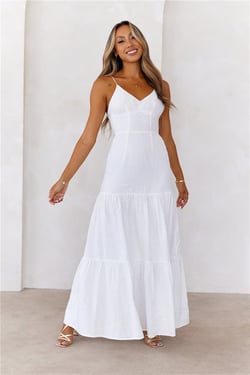 It's Warming Up Maxi Dress White