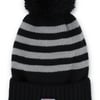 Chunky Knit Turn Up Bobble Beanie - ONE