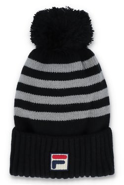 Chunky Knit Turn Up Bobble Beanie - ONE
