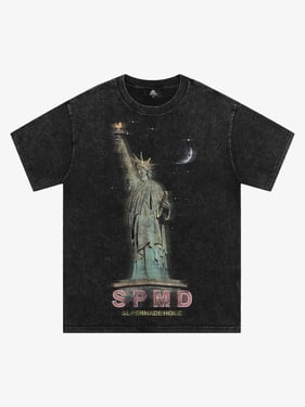 Thesupermade Statue Of Liberty Vintage T-shirt - 2132 - Dark Grey / M