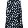 Weird Fish Romaro Printed Jersey Midi Skirt Midnight Size 14