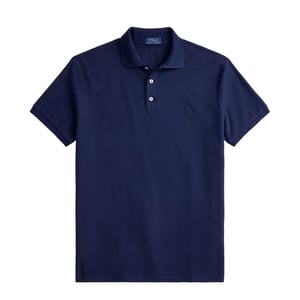Polo Ralph Lauren Custom Slim Fit Honeycomb-Mesh Polo Shirt Cruise Navy
